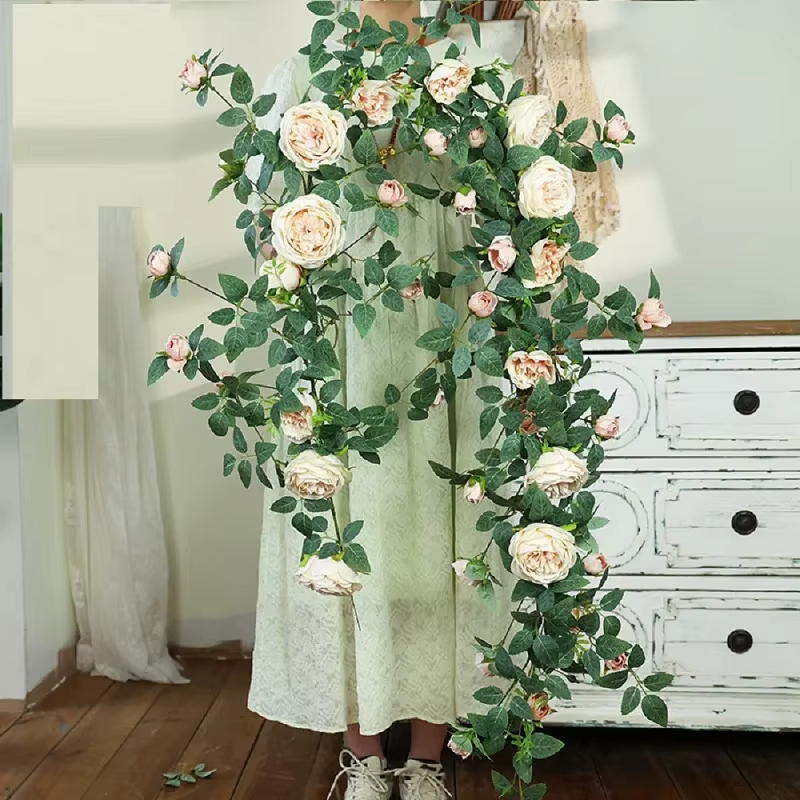 Roses artificielles en forme de cœur