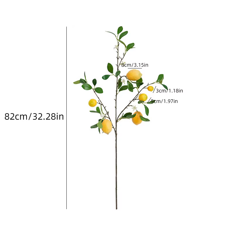 Branches de citron avec Simulation de fruits