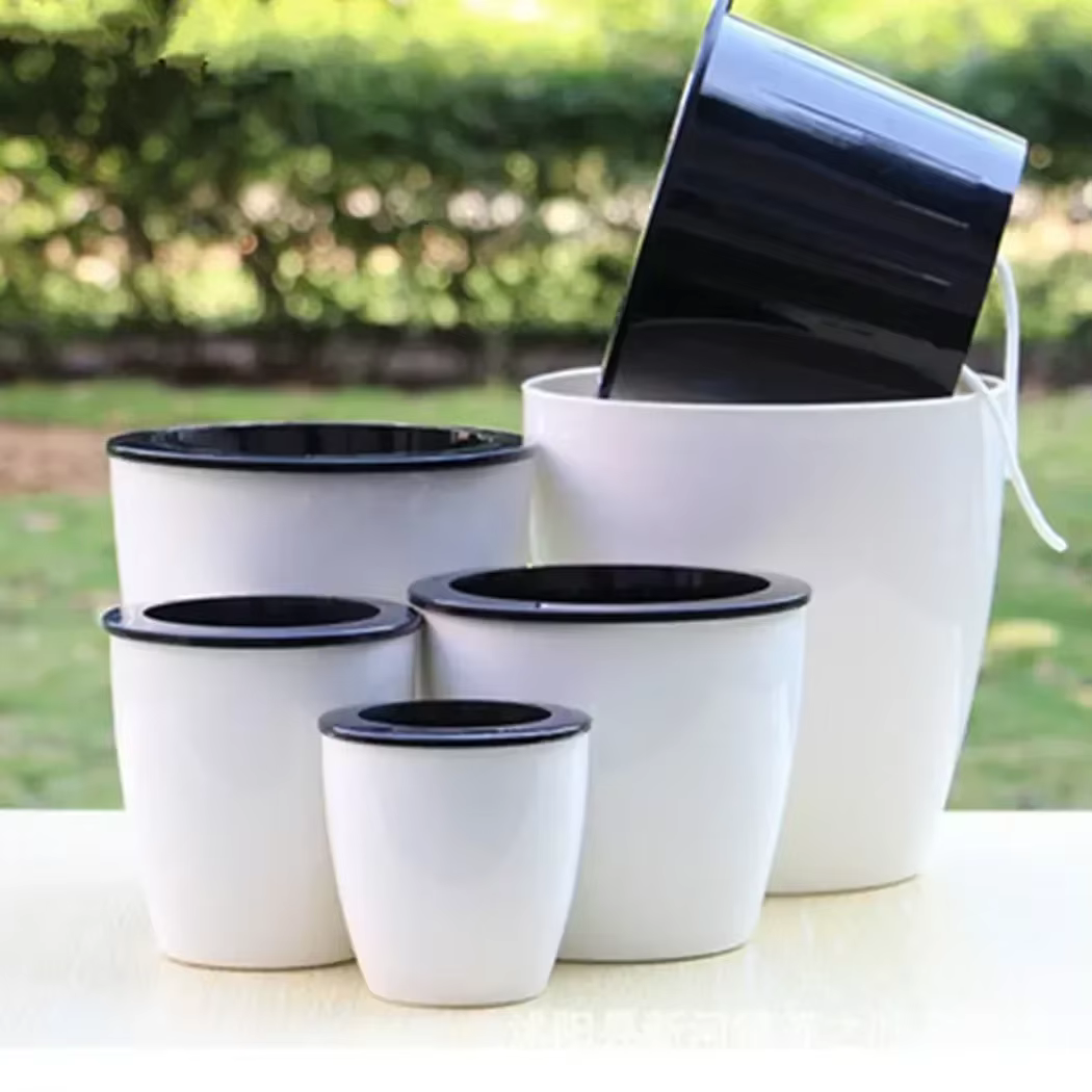 Pot de fleur paresseux à absorption d'eau automatique