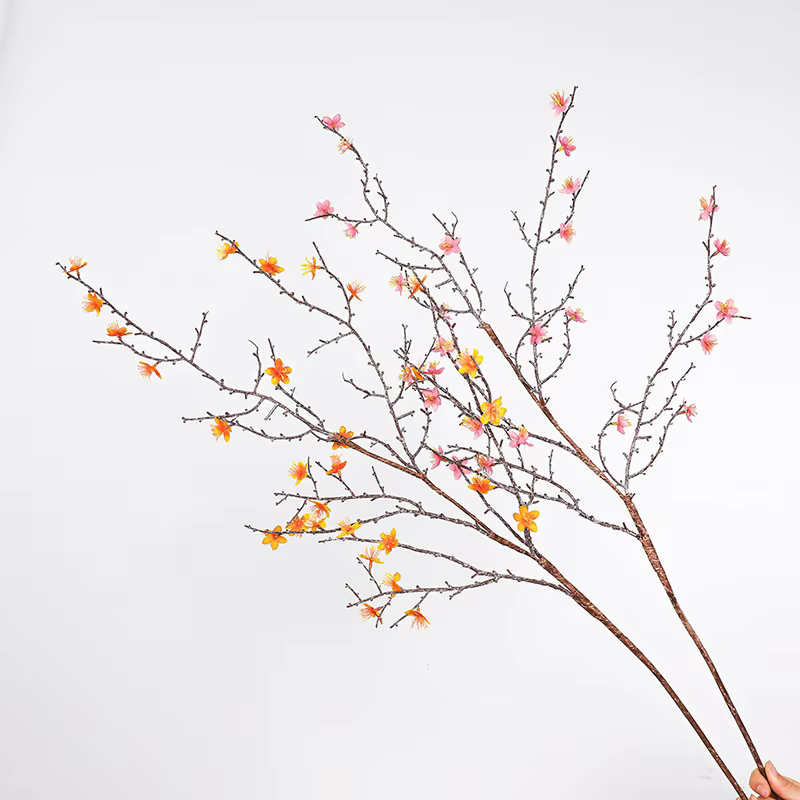 4 pièces de branches de pruniers d'hiver artificielles de 120 cm