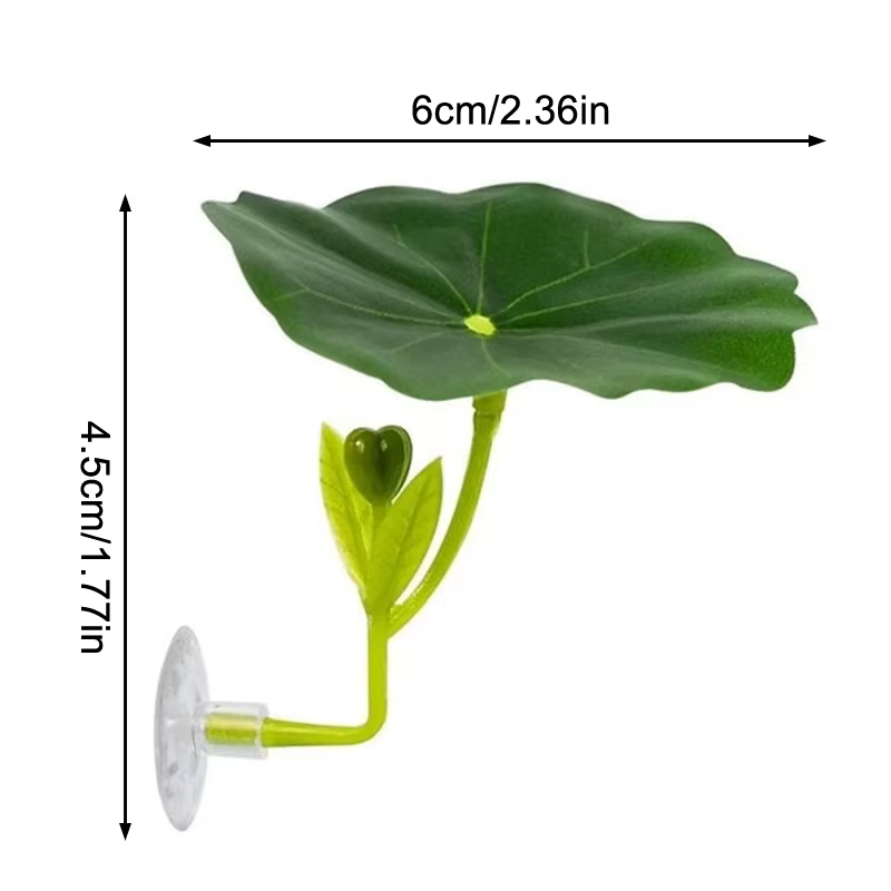 Plante d'aquarium en soie avec feuille en forme de hamac Décoration fonctionnelle pour aquarium de betta