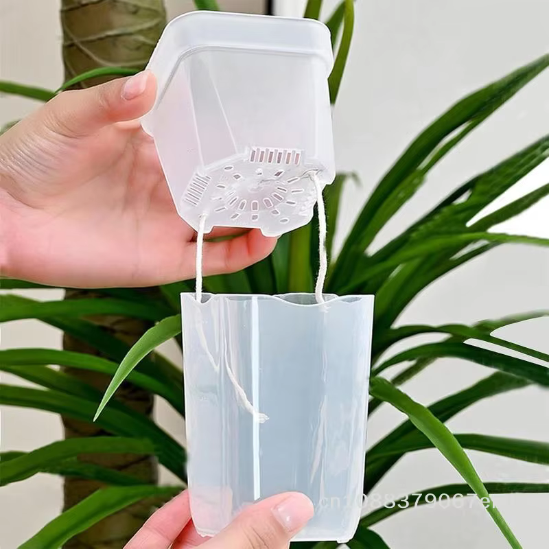 [ZYAS] 5 pots auto-arrosants à double couche avec trou de drainage et réservoir pour semis et pépinières