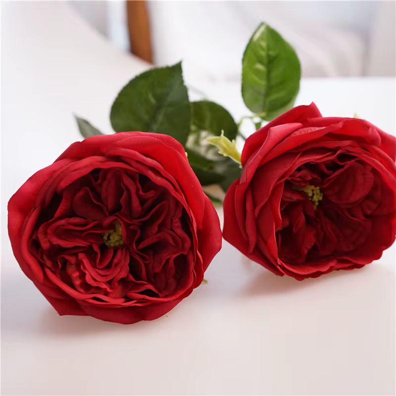 Simulation de fleurs de rose au toucher réel