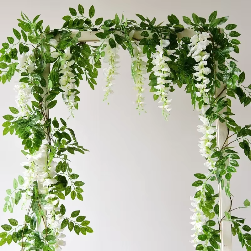 Guirlande de fleurs de glycine artificielles