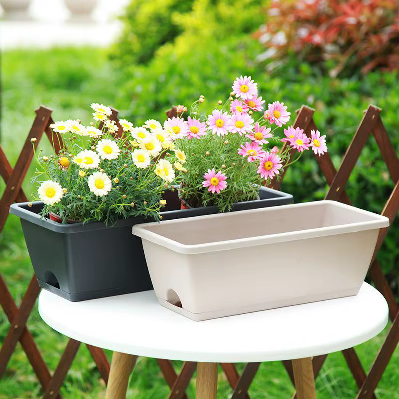 Pot de fleurs auto-absorbant avec base de drainage pour plantes d'intérieur