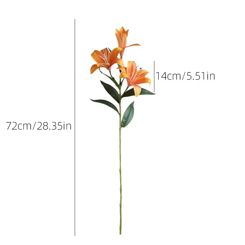 Simulation de fleur de lys Simple à 3 têtes