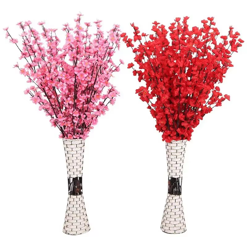 Fleur de pêche artificielle pour salon