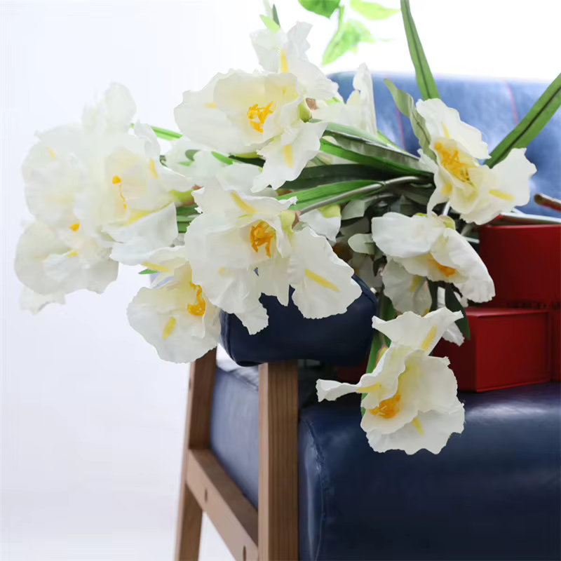 Fleurs d'iris artificielles en soie