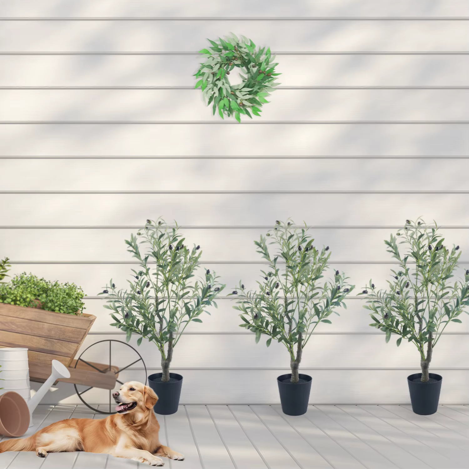 Olive artificielle Uflower avec Pot
