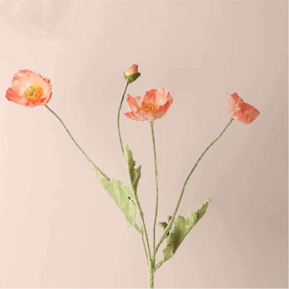 Fleurs artificielles fausses fleurs de pavot en soie