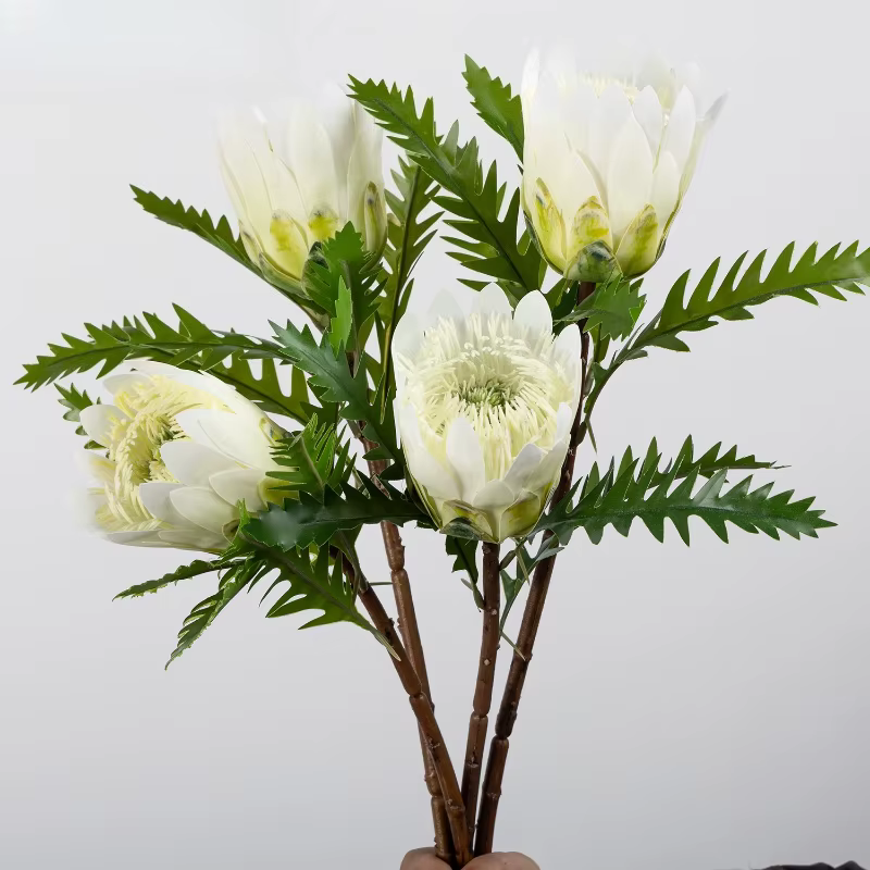 6 pièces de fleurs artificielles en plastique