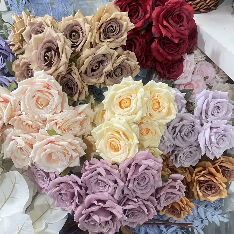 Bouquet de roses artificielles en diamant