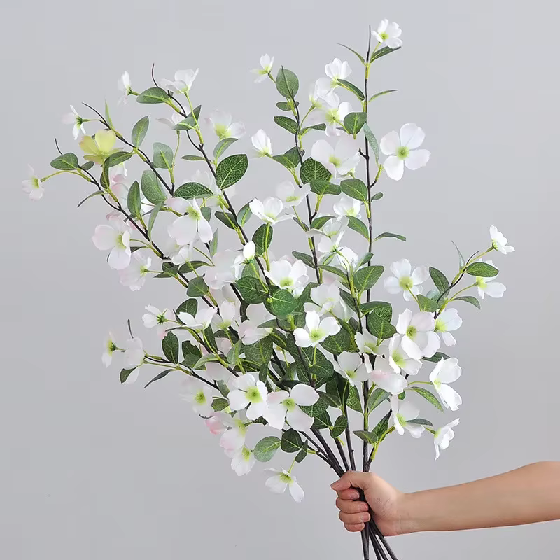 Fleur artificielle en bois de rose de 104CM