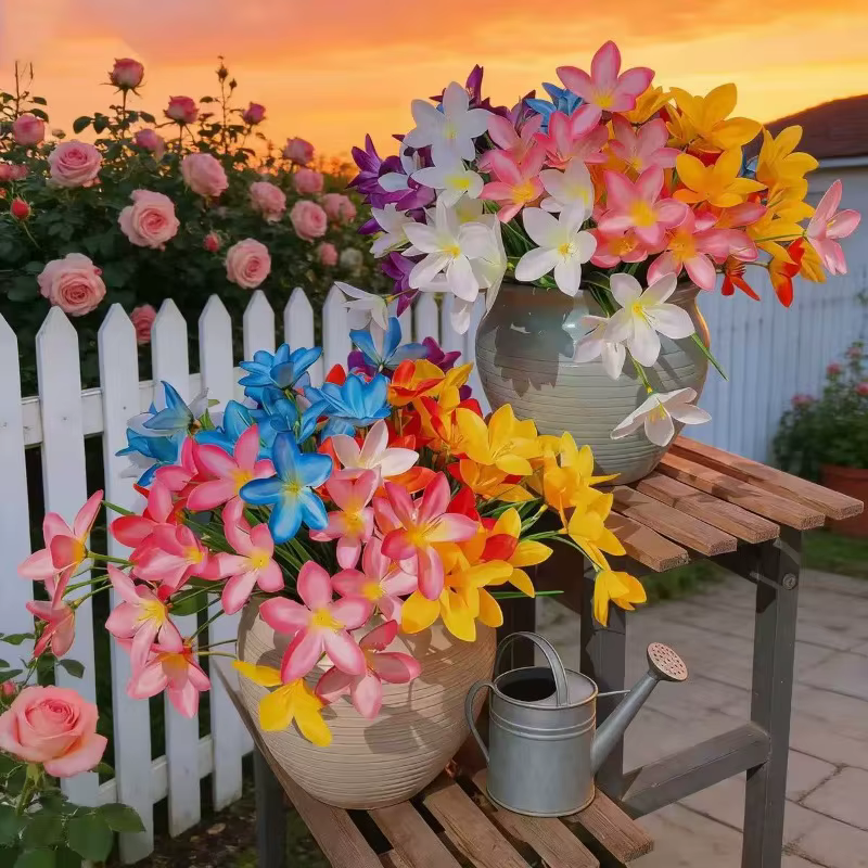 Bouquet de 20 fleurs artificielles en soie
