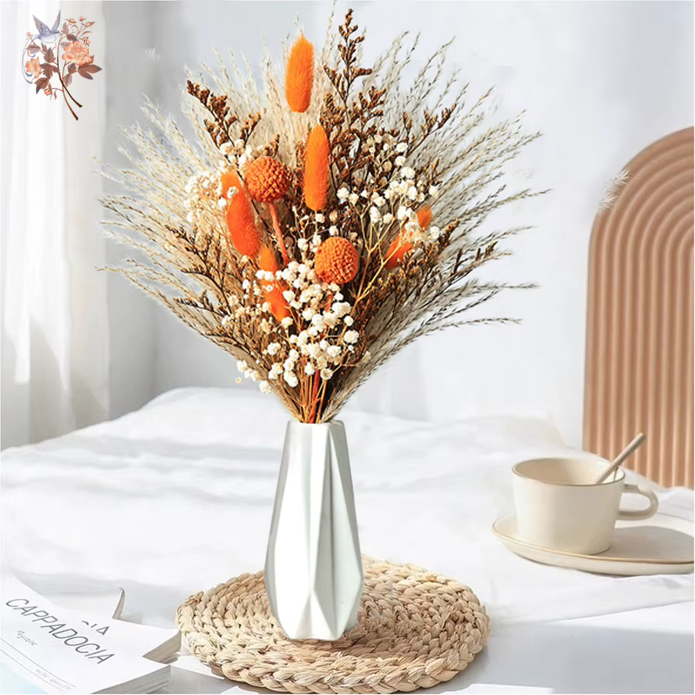 Bouquet de vraies fleurs séchées