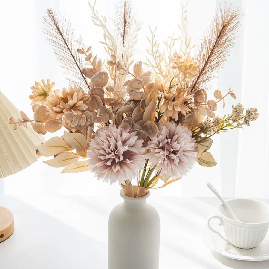 Fleurs artificielles en soie