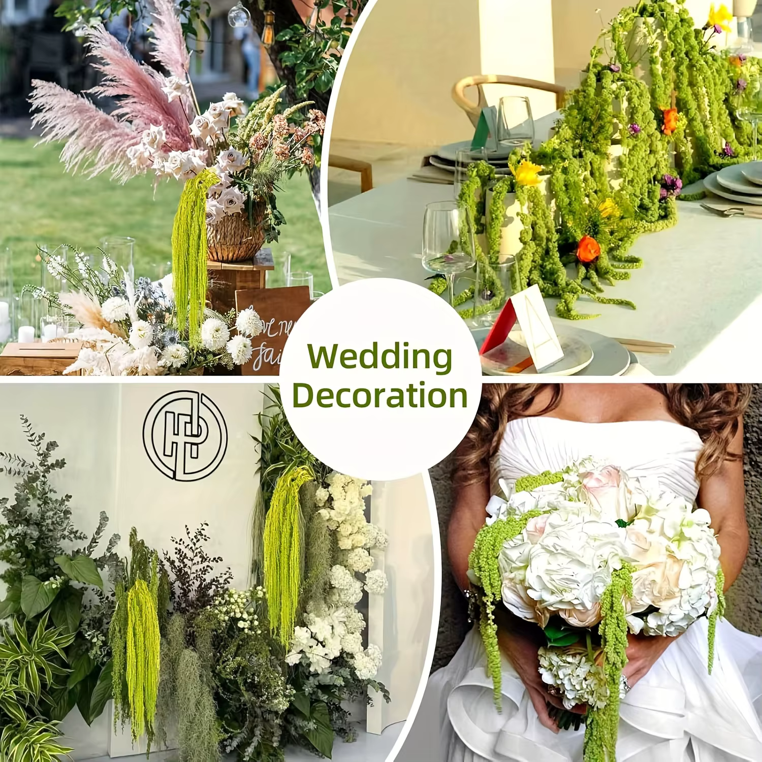 5 pièces de fleurs artificielles d'amarante