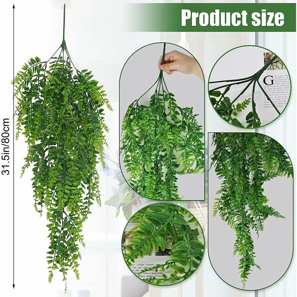 Plante artificielle persane feuilles de fougère vignes tenture murale balcon chambre maison jardin décoration