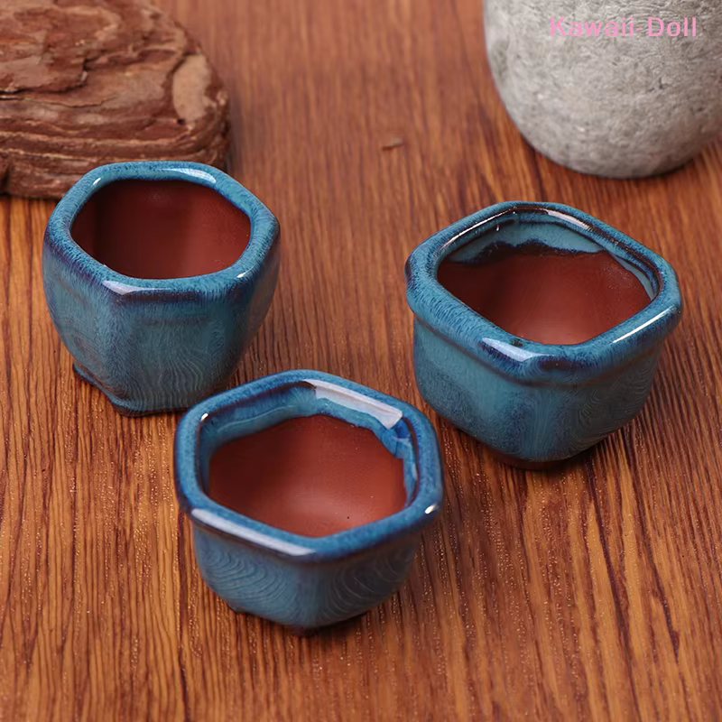 Mini pots de fleurs pour maison de poupée