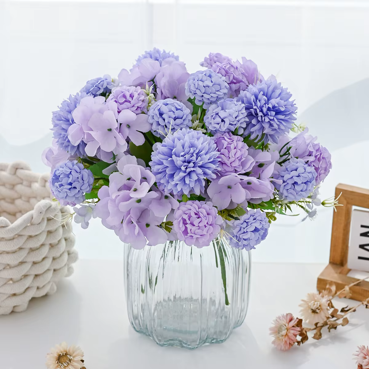 Hydrangeas artificiels en soie