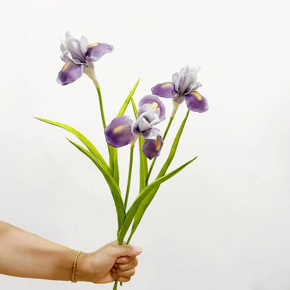 Branches de fleurs d'iris artificielles en PU