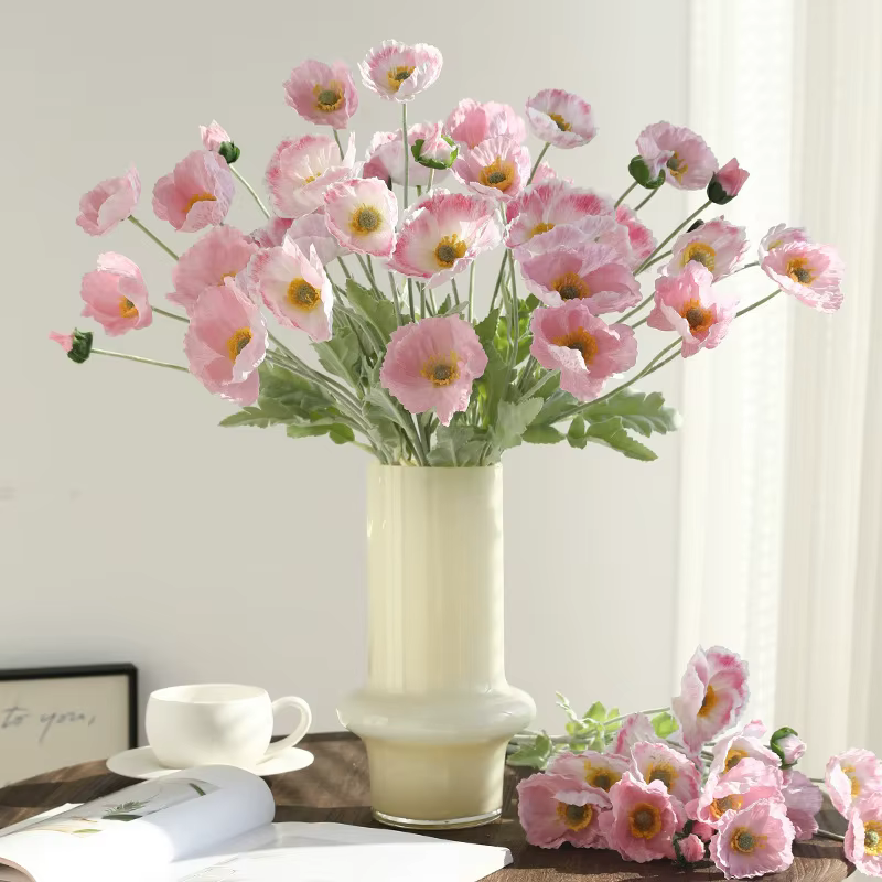 Fleur de coquelicot de maïs en soie 60cm