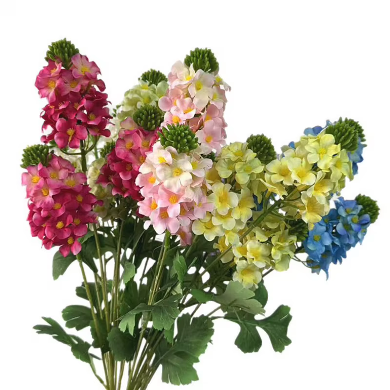 Une branche de fleur d'hortensia artificielle trois têtes Hortensia pour mariage Cneterpieces partie maison décoration florale
