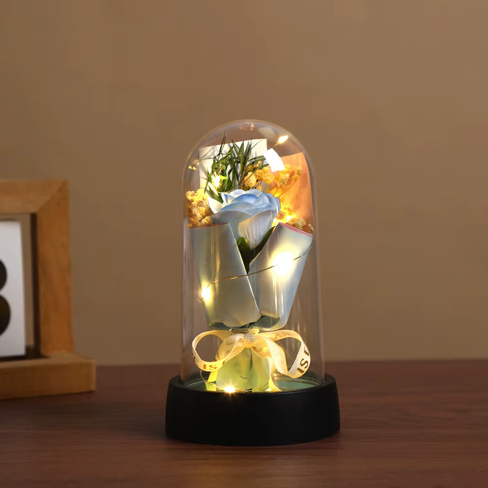 Lumière LED Tournesol avec Couvercle en Acrylique Élégant