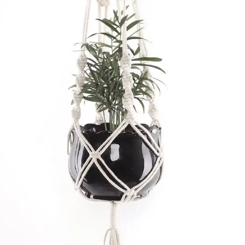 Support de plante en macramé fait main
