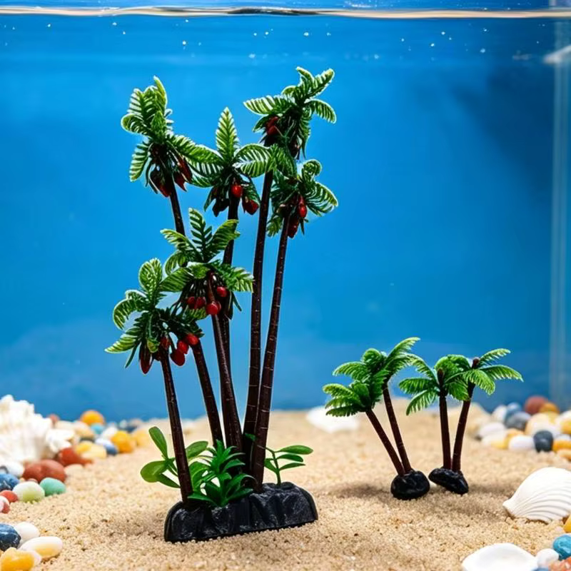 Aquariums paysage arbre cocotier modèle