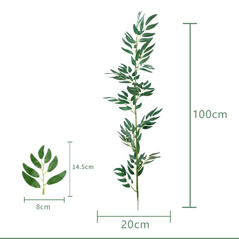 Bouquet de feuilles de fleurs en soie éternelles pour la décoration de la maison