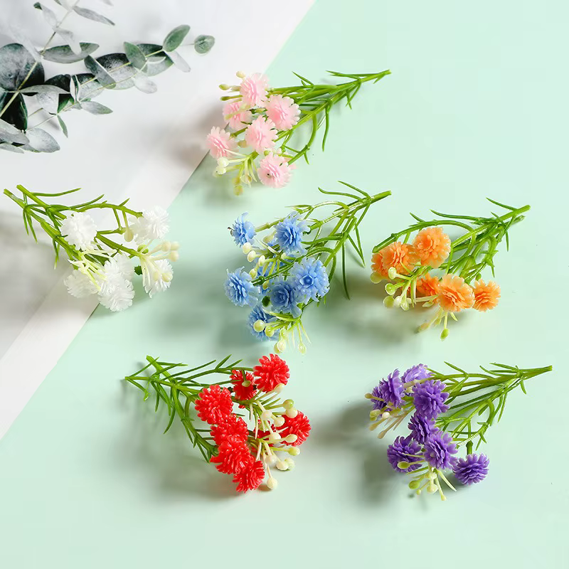 20/40 pièces fleurs artificielles 8CM fausse fleur pour la décoration intérieure décorations de mariage ornements artisanat cadeau guirlande accessoires