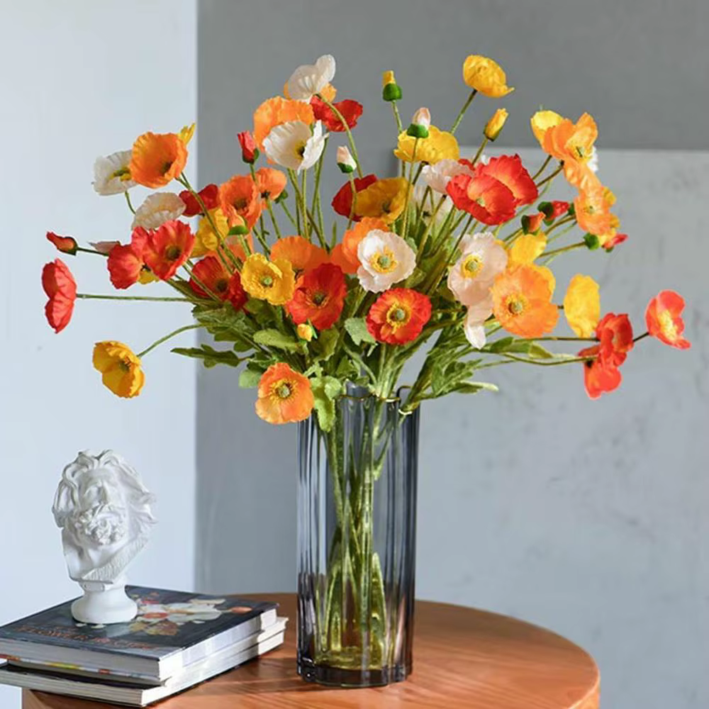 InjFlowers-Faux coquelicot Élà longue tige