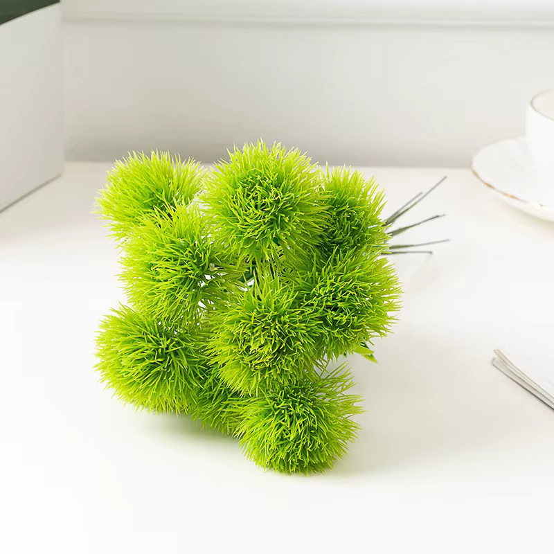 Vert Aloes 2 pièces Simulation pissenlit Bouquet plastique plante verte florale décoration de mariage rose