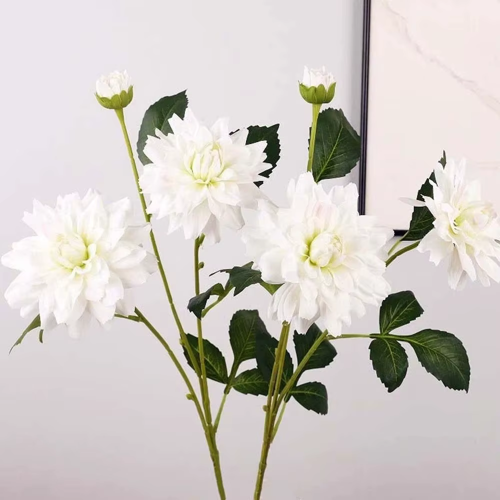 Arrangement floral, fleur de dahlia artificielle au toucher réaliste