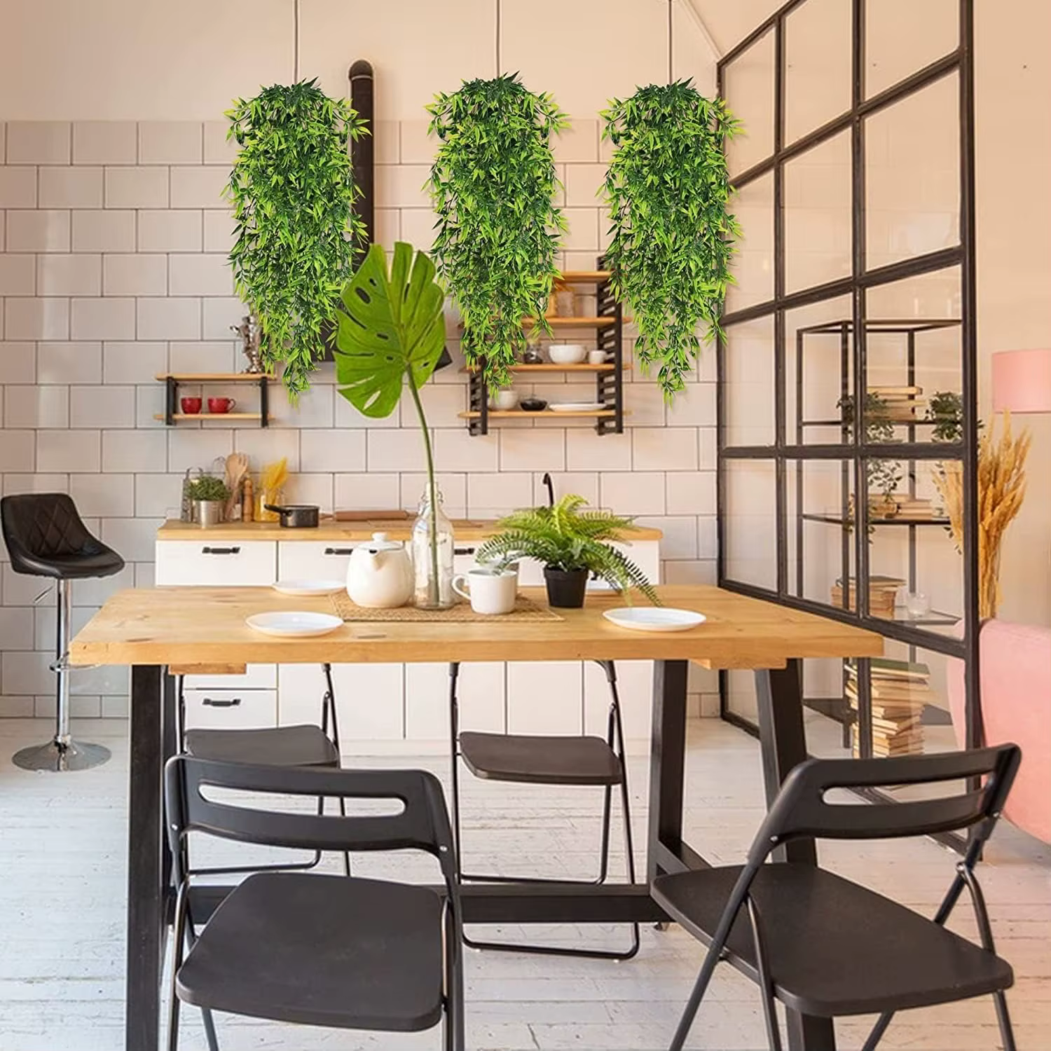 30In plante artificielle vignes simuler vert mur jardin décoration mariage maison chambre décor bricolage Eucalyptus