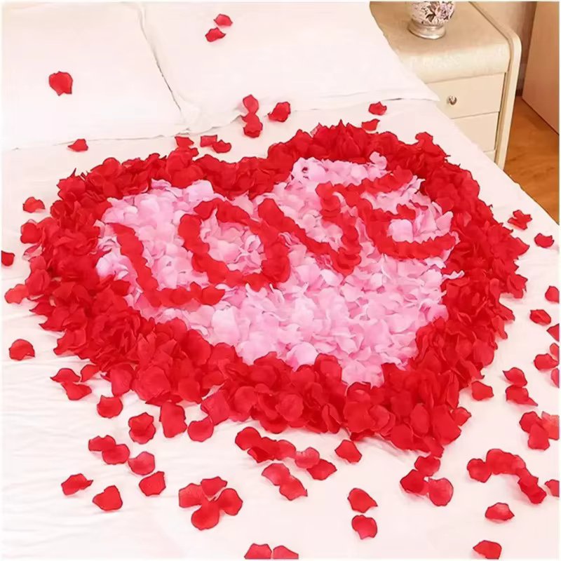 2000/100 pièces faux pétales de Rose artificiels coloré Simulation soie pétale