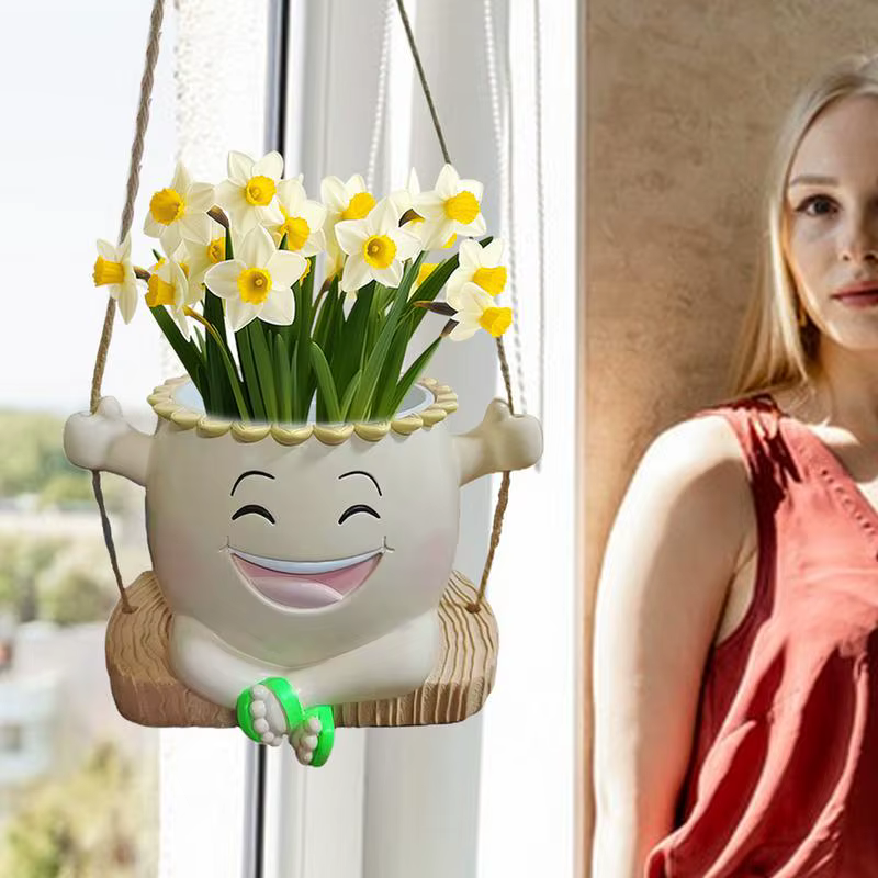 Pot de fleur en molleton avec trou de proximité