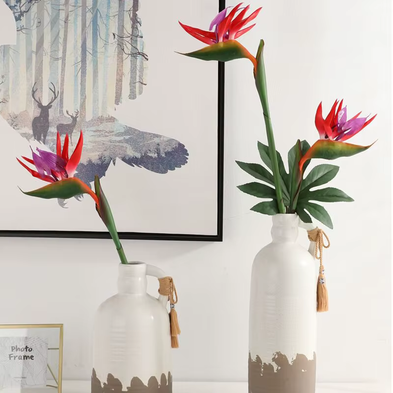 80cm nouvelle fleur artificielle haut de gamme unique branche paradis oiseau pour noël maison accessoires de fête de mariage faux décor de fleurs