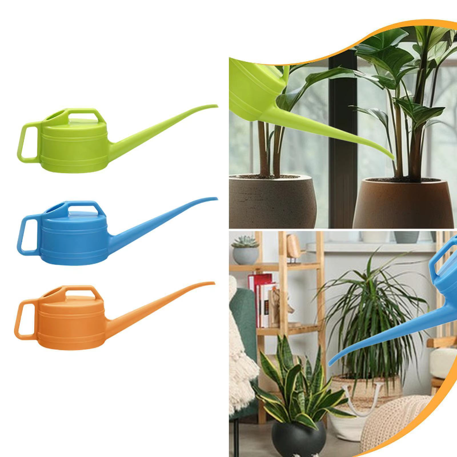 Arrosoir ergonomique pour plantes d'intérieur, pot d'arrosage de jardin, poignées de pulvérisation légères, accessoire de jardinage réutilisable