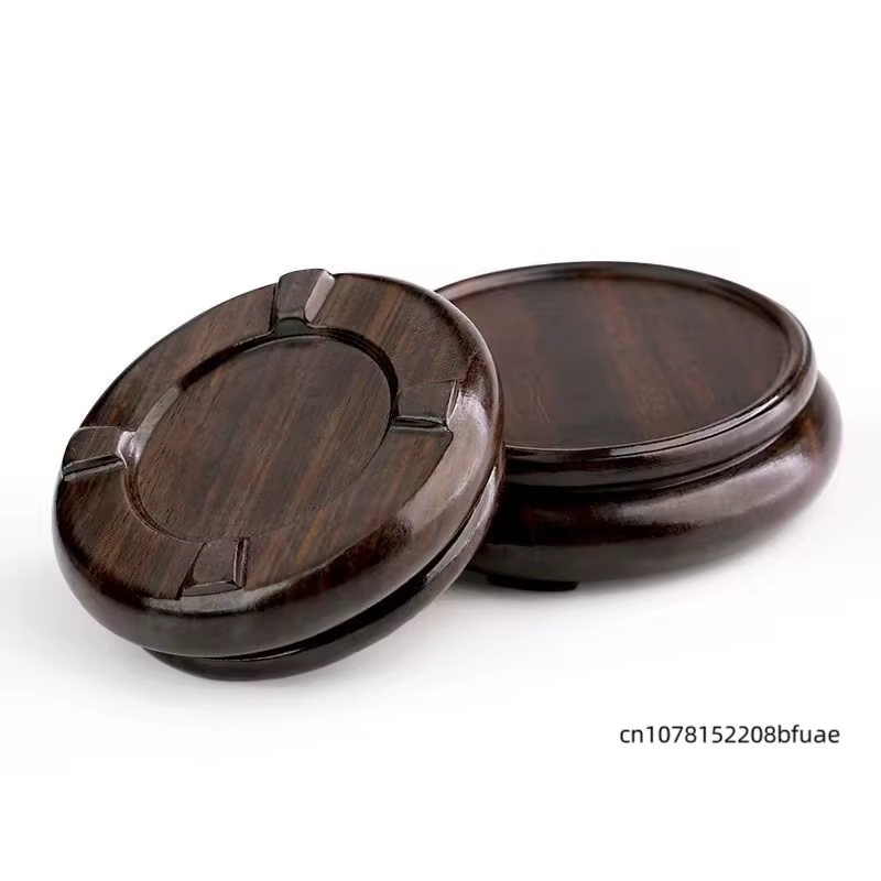 Support de Plante Rond Simple en Bois Massif