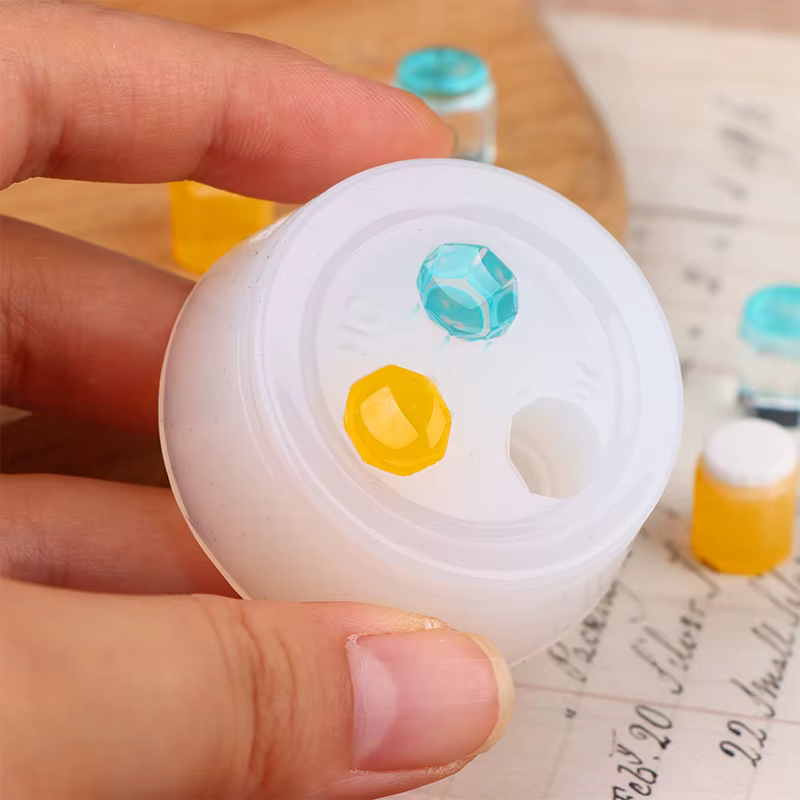 Mini moule en silicone pour la décoration intérieure, boîte de boisson l'inventaire, pot de miel, bouteille de clics, moule à beurre bricolage, maison de courses, moule uniquement, 1:12