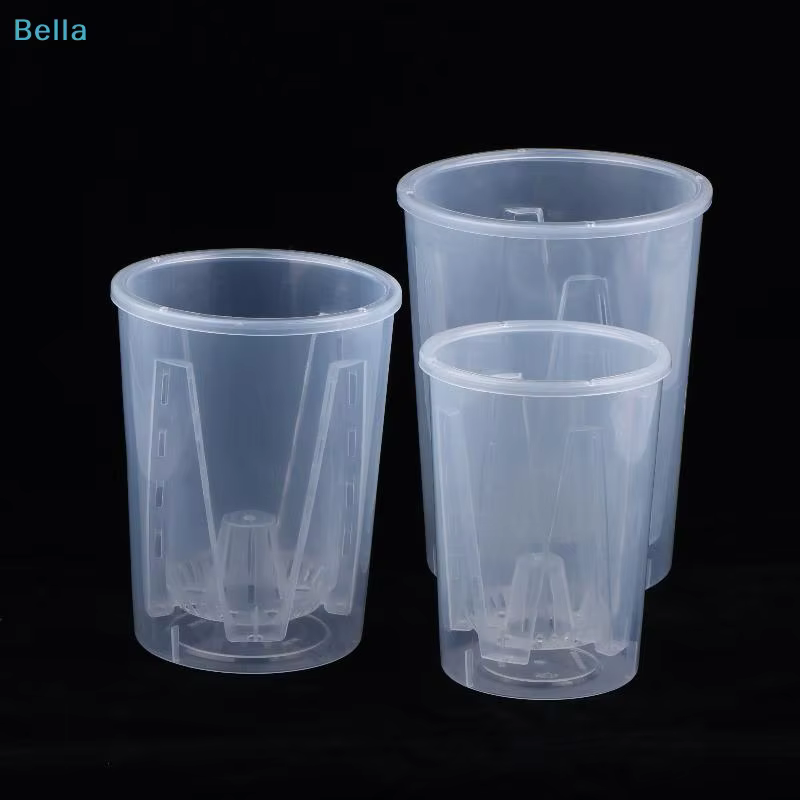 ♩ Pots à orchidées en plastique transparent avec trous