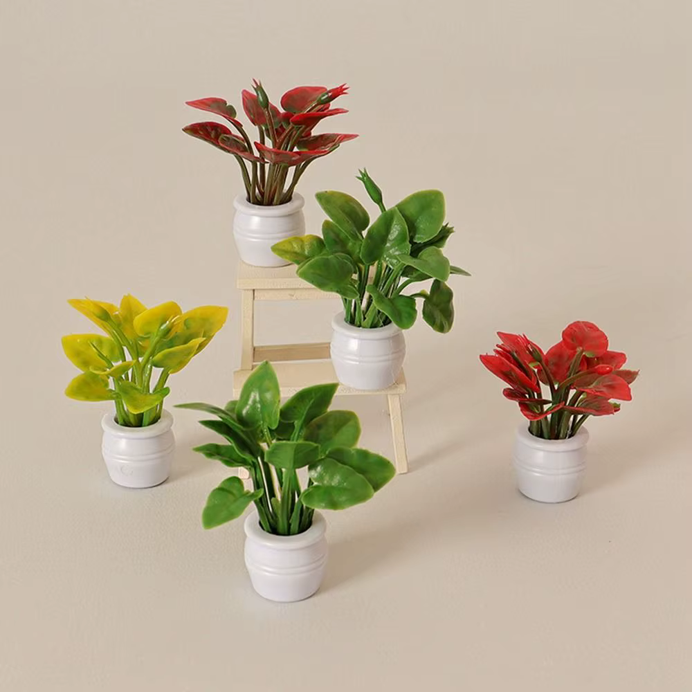 Mini vase de simulation en plastique pour maison de course