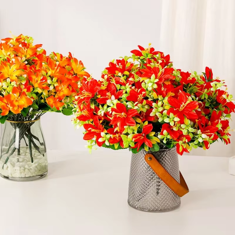InjSimulation-Bouquet de Lys Artificiel Jaune
