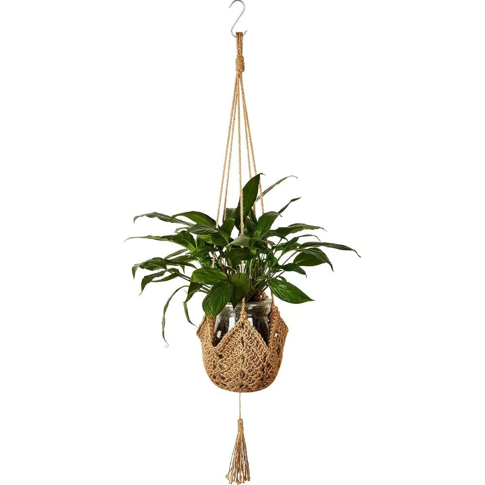 Pot de fleur en macramé fait à la main