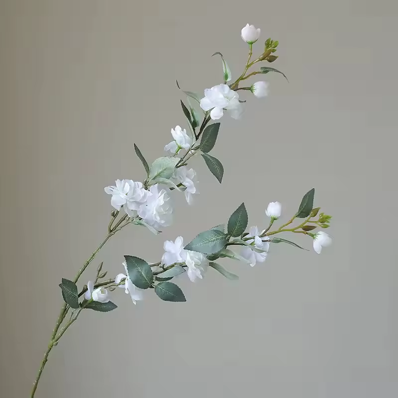 Camélia fleur artificielle grande avec fausses feuilles