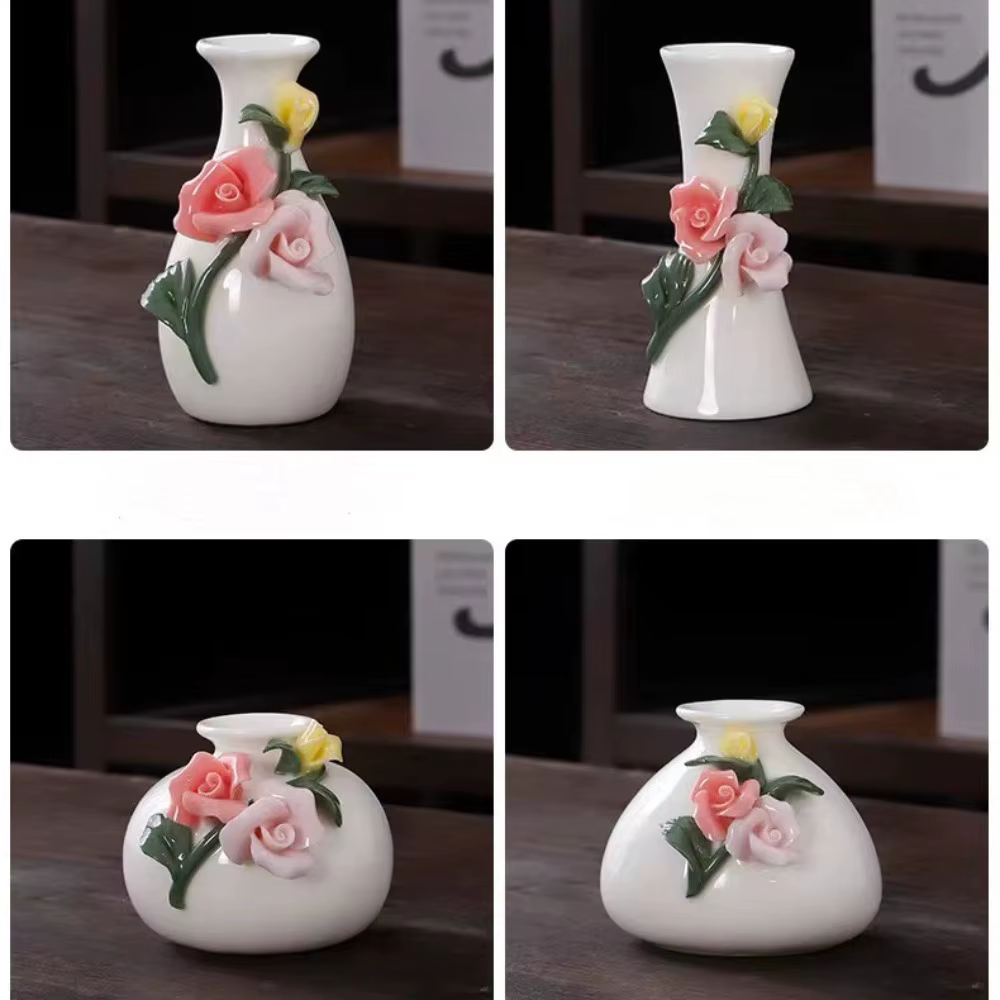 Vases à fleurs hydroponiques en céramique faits à la main