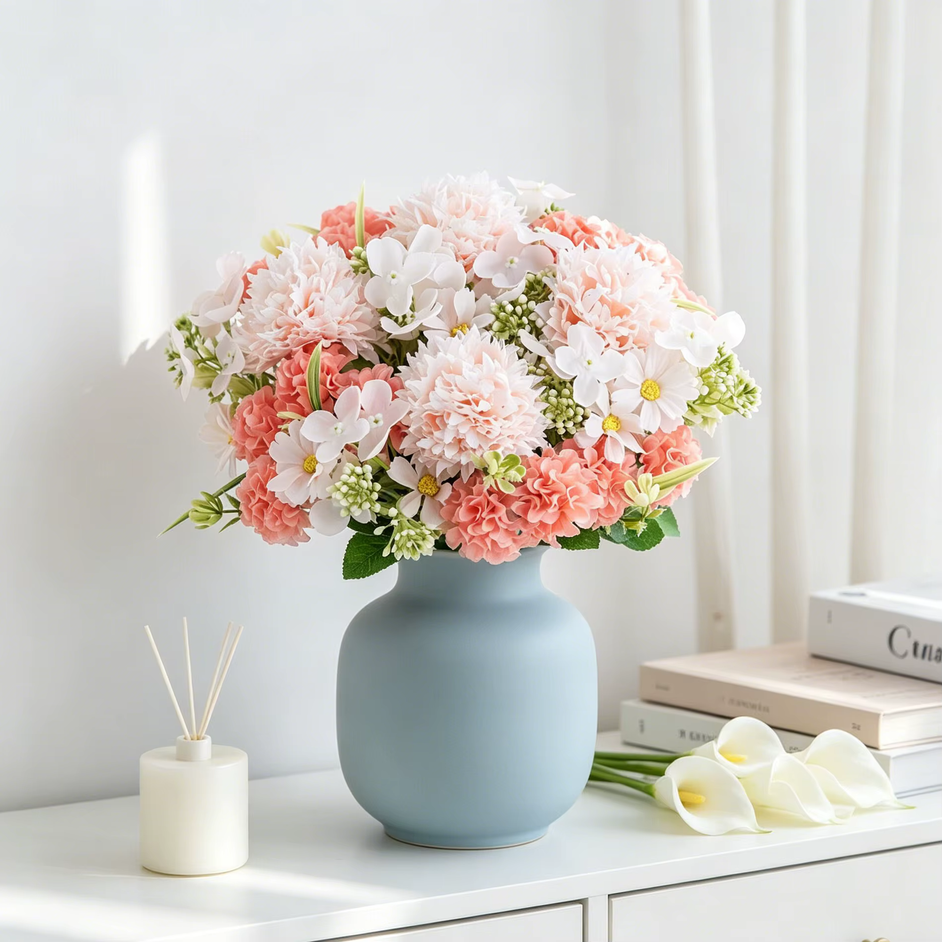 Fleurs artificielles en soie