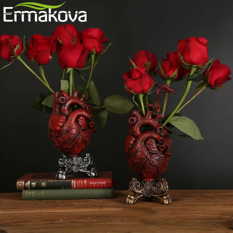 Vase en forme de cœur américain pour décoration de bureau